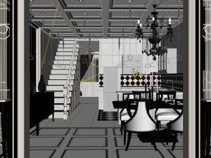 luxury fashion european restaurant 1803 3D Model