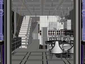 luxury fashion european restaurant 1803 3D Model