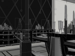 luxury fashion european restaurant 1803 3D Model