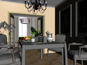 luxury fashion european restaurant 1804 Model 3D