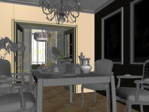 luxury fashion european restaurant 1804 Model 3D