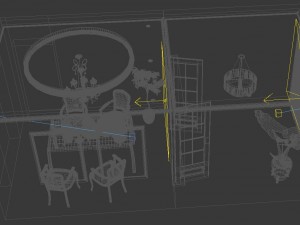 luxury fashion european restaurant 1804 Model 3D