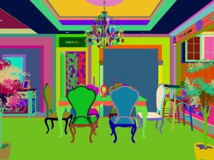 luxury fashion european restaurant 1805 3D Model