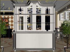 luxury fashion european restaurant 1805 3D Model