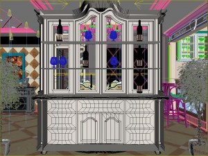 luxury fashion european restaurant 1805 3D Model