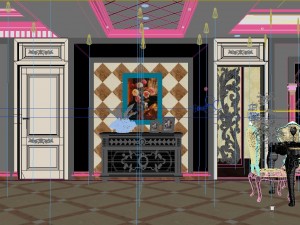 luxury fashion european restaurant 1805 3D Model