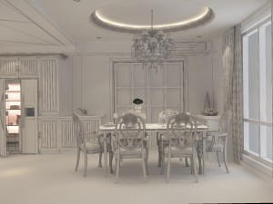 luxury fashion european restaurant 1806 3D-Modell