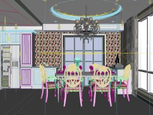 luxury fashion european restaurant 1806 3D-Modell