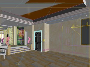 luxury fashion european restaurant 1808 3D Model