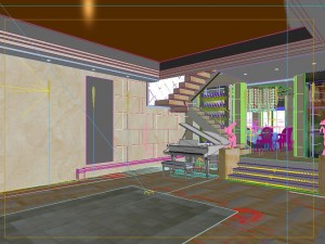 luxury fashion european restaurant 1808 3D Model