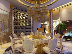 luxury fashion european restaurant 1809 3Dモデル