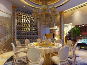 Роскошный модный европейский ресторан 1809 года 3D Модель