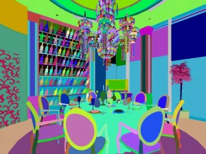 luxury fashion european restaurant 1809 3D Model