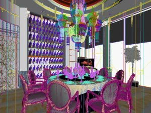 luxury fashion european restaurant 1809 3D Model