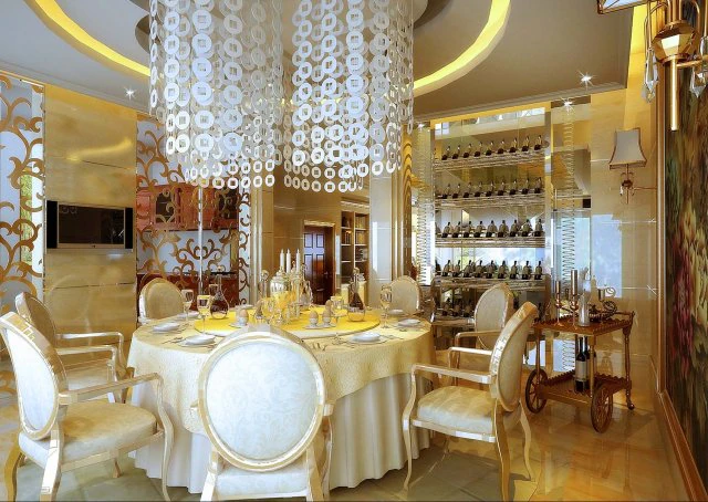 luxury fashion european restaurant 1810 3D Model .c4d .max .obj .3ds .fbx .stl .blend 
