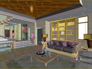 luxury fashion european restaurant 1810 Model 3D