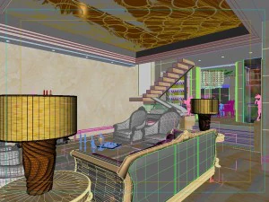 luxury fashion european restaurant 1810 3D Model