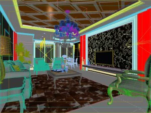 luxury fashion european restaurant 1811 3D Model