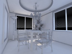luxury fashion european restaurant 1812 3Dモデル