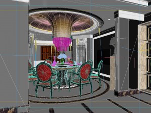 luxury fashion european restaurant 1813 3D Model