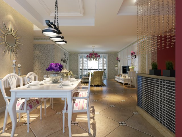 luxury fashion european restaurant 1814 3D Model .c4d .max .obj .3ds .fbx .stl .blend 