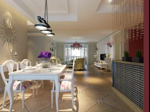 luxury fashion european restaurant 1814 3D Model