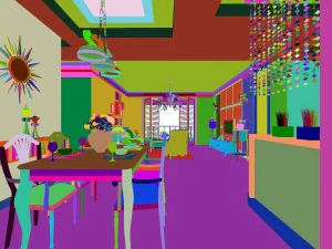 luxury fashion european restaurant 1814 3D Model