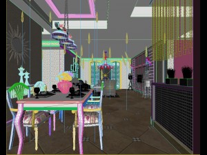 luxury fashion european restaurant 1814 3D Model