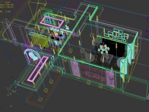 luxury fashion european restaurant 1814 3D Model
