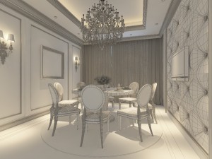 luxury fashion european restaurant 1815 3D मॉडल
