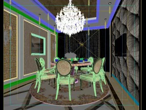 高級ファッション ヨーロッパ レストラン 1815 3Dモデル