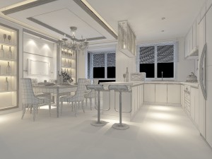 luxury fashion european restaurant 1816 3D Model