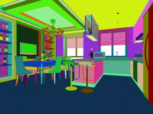 luxury fashion european restaurant 1816 3D Model