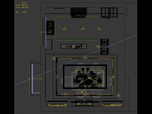 luxury fashion european restaurant 1816 3D Model