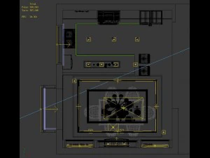 luxury fashion european restaurant 1816 3D Model