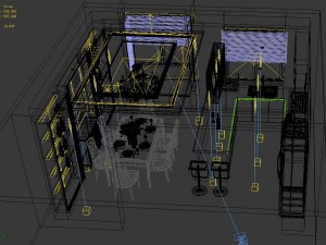 luxury fashion european restaurant 1816 3D Model