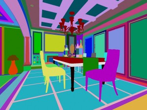 luxury fashion european restaurant 1818 3D Модель