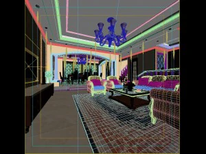 luxury fashion european restaurant 1818 3D Model