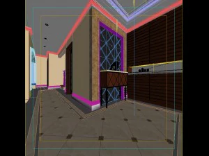 luxury fashion european restaurant 1818 3D Model