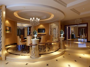 luxury fashion european restaurant 1819 3D Model