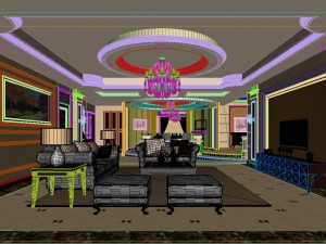 luxury fashion european restaurant 1819 3D 모델