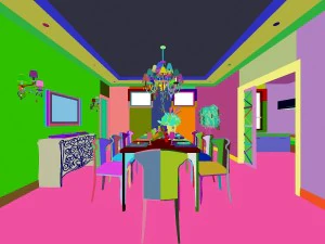 luxury fashion european restaurant 1821 3D Model