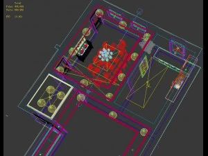 luxury fashion european restaurant 1821 3D Model