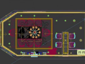 luxury fashion european restaurant 1822 3D Model