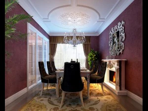 luxury fashion european restaurant 1823 3D Model