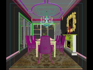 luxury fashion european restaurant 1823 Modello 3D