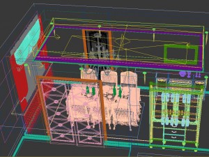 luxury fashion european restaurant 1824 3D Model
