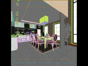 luxury fashion european restaurant 1825 3D 모델