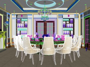 luxury fashion european restaurant 1826 3D 모델