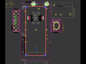 luxury fashion european restaurant 1827 3D Model